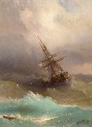 Ivan Aivazovsky Ship in the Stormy Sea oil painting reproduction